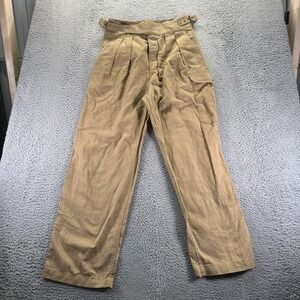 Banana Republic Women's Tan High-Rise Pleated Utility Track Pants